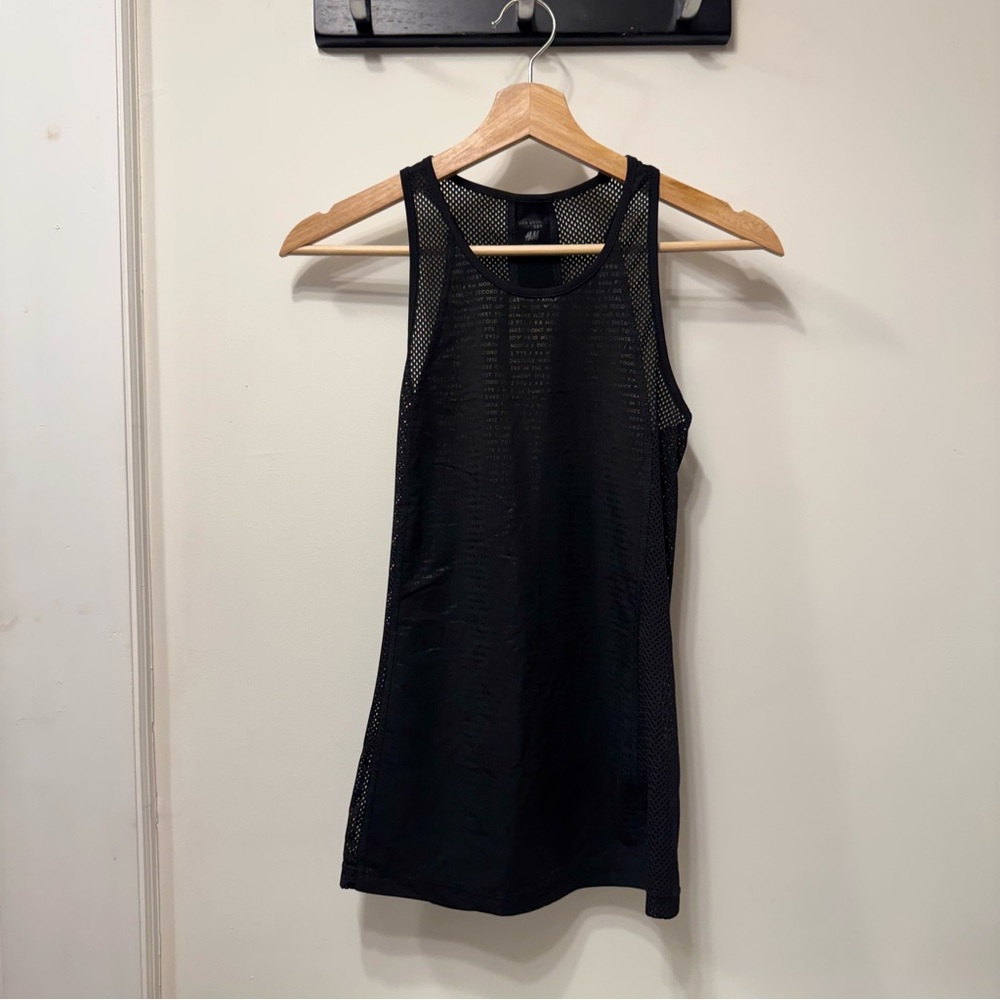 Black Mesh Tank Top